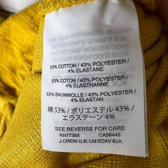 Madewell Top Womens Size XS Gold Yellow Off the Shoulder Texture & Thread Crop - Picture 14 of 16